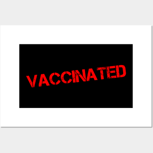 VACCINATED (stamp) Posters and Art